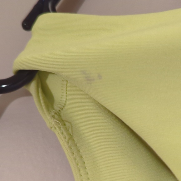 Brand new neon yellow size Large pink soda sport crop top built in bra - Picture 4 of 4